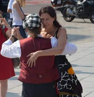 Flash mob na Placu Zamkowym w Warszawie